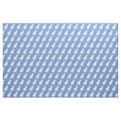Bull Terrier Dog Silhouette Pet Blue Stof (Fat Quarter)