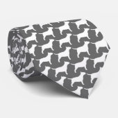 Bull Terrier Dog Silhouettes Pattern Cool Canine Stropdas (Opgerold)