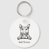 Bull Terrier dog Sleutelhanger (Voorkant)