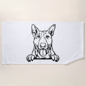 Bull Terrier dog Strandlaken (Voorkant)