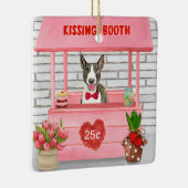 Bull Terrier Dog Valentijnsdag Kissing Booth Keramisch Ornament (Rechts)