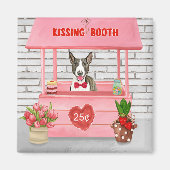 Bull Terrier Dog Valentijnsdag Kissing Booth Magneet (Voorkant)