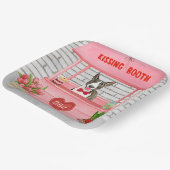 Bull Terrier Dog Valentijnsdag Kissing Booth Papieren Bordje (Gebogen)