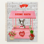 Bull Terrier Dog Valentijnsdag Kissing Booth Planner (Voorkant)