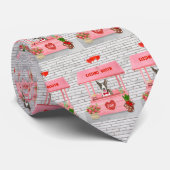 Bull Terrier Dog Valentijnsdag Kissing Booth Stropdas (Opgerold)