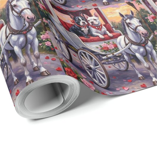 Bull Terrier Dog Valentine's Day Cadeaupapier (Rol Hoek)