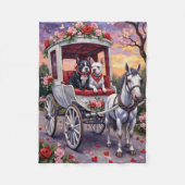 Bull Terrier Dog Valentine's Day Fleece Deken (Voorkant)