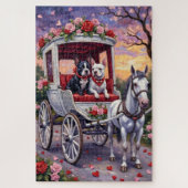 Bull Terrier Dog Valentine's Day Legpuzzel (Verticaal)