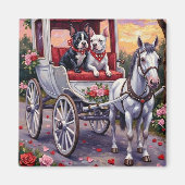 Bull Terrier Dog Valentine's Day Magneet (Voorkant)