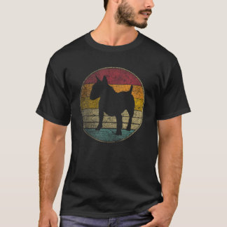Bull Terrier Dog Vintage Distressed Retro Style Si T-shirt