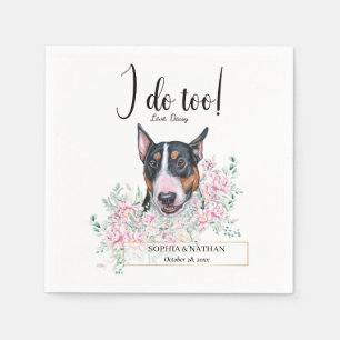 Bull Terrier Dog Wedding Cocktail Napkins Servet