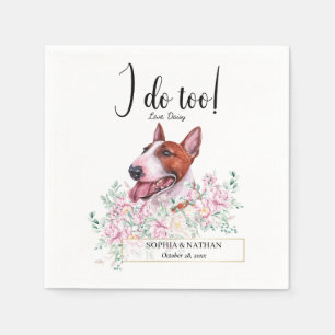 Bull Terrier Dog Wedding Cocktail Napkins Servet