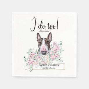 Bull Terrier Dog Wedding Cocktail Napkins Servet