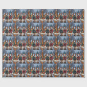 Bull Terrier Dogs Christmas Snow Holiday Cadeaupapier (Vlak)