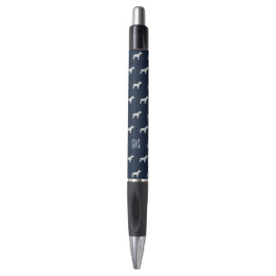 Bull Terrier Dogs Pattern Monogrammed Pen