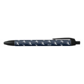 Bull Terrier Dogs Pattern Monogrammed Zwarte Inkt Pen (Bovenkant)