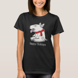 Bull Terrier Doodle Prettige feestdagen T-shirt
