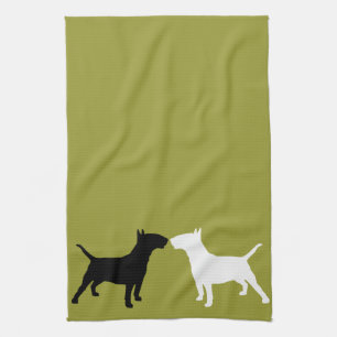 Bull Terrier Double Silhouette Kitchen Towels Theedoek