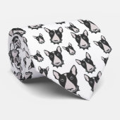 Bull Terrier Double Take! Schattige Puppy Dog Bull Stropdas (Opgerold)