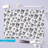 Bull Terrier Double Take! Schattige Puppy Dog Bull Tissuepapier (Craft)