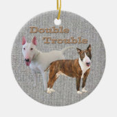 Bull Terrier Double Trouble Ornament (Voorkant)