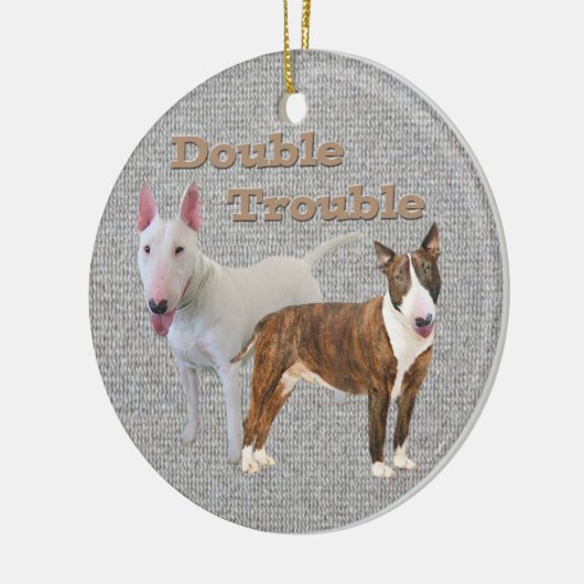 Bull Terrier Double Trouble Ornament (Links)