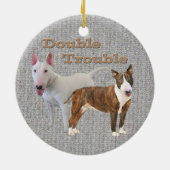 Bull Terrier Double Trouble Ornament (Achterkant)