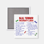 BULL TERRIER Eigendomsrecht 2 Magneet (Voorkant / Achterkant)