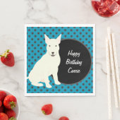 Bull Terrier en Polka Dots Personalized Servet (Insitu)