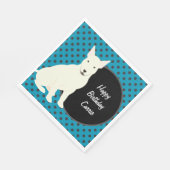 Bull Terrier en Polka Dots Personalized Servet (Hoek)