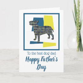Bull Terrier Engelse hond Driekleur Vaderdag Kaart