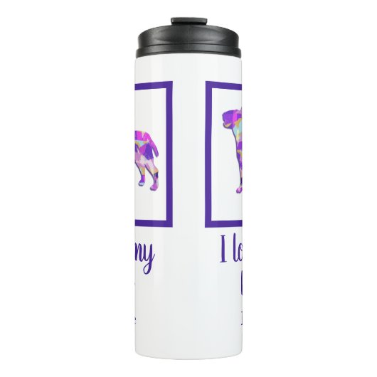 Bull Terrier Engelse Hond Leuk Silhouet PPY&B Thermosbeker (Voorkant)