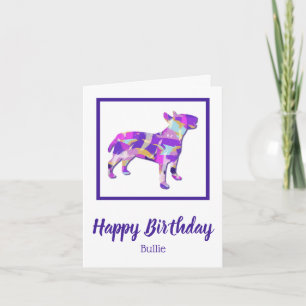 Bull Terrier Engelse Hond Silhouet PPY&B Verjaarda Kaart
