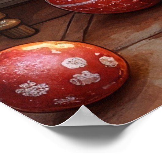 Bull Terrier Fireplace with Christmas Lights Poster (Hoek)