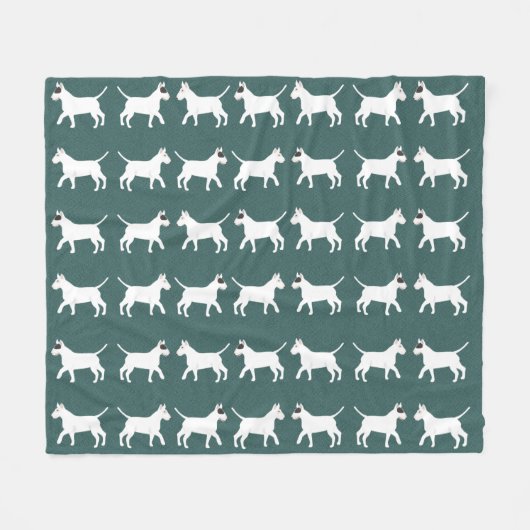 Bull Terrier Fleece Blanket Deken (Voorkant (Horizontaal))