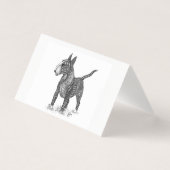 Bull Terrier Folded Card Kaart (Voorkant)