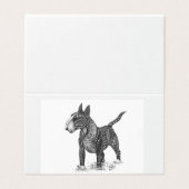 Bull Terrier Folded Card Kaart (Buitenkant ongevouwen)