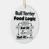 Bull Terrier Food Logic Keramisch Ornament (Rechts)