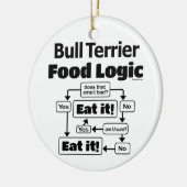 Bull Terrier Food Logic Keramisch Ornament (Links)