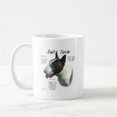 Bull Terrier (gekleurd) Geschiedenis Ontwerp Koffiemok (Links)