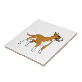 Bull Terrier — gekleurd Tegeltje (Zijkant)