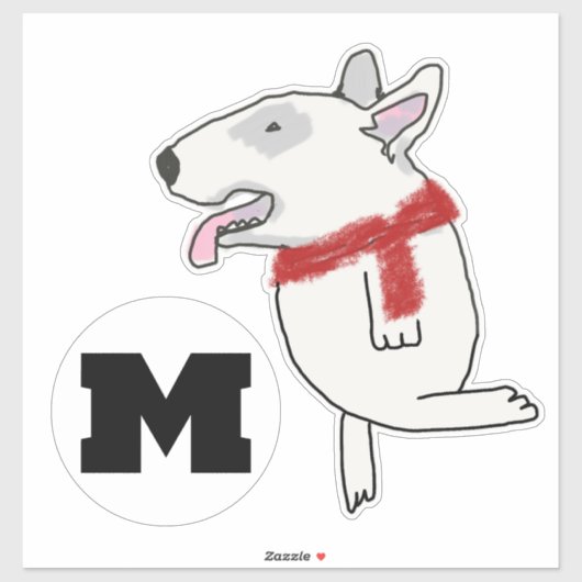Bull Terrier geniet van reizende Sticker (Vel)