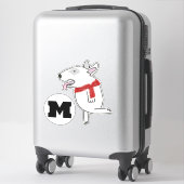 Bull Terrier geniet van reizende Sticker (Koffer)
