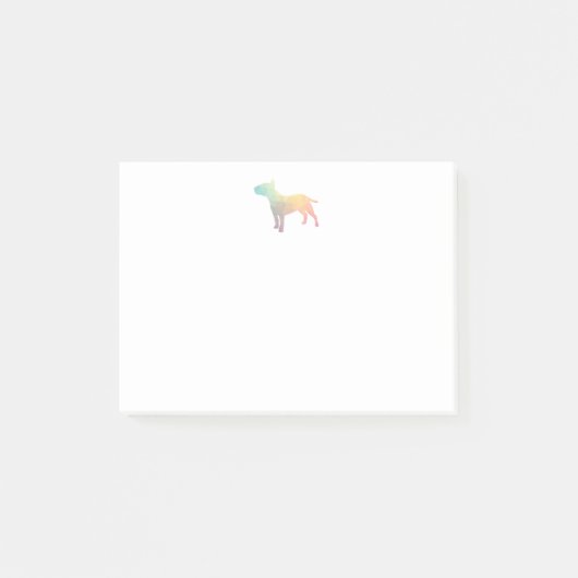 Bull Terrier Geometric Pattern Silhouette Pastel Post-it® Notes (Voorkant)