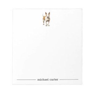Bull Terrier gepersonaliseerd Notitieblok