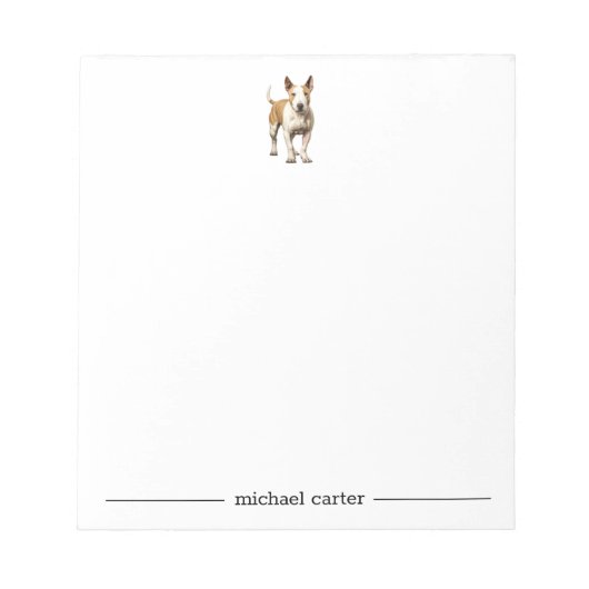 Bull Terrier gepersonaliseerd Notitieblok (Voorkant)