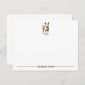 Bull Terrier gepersonaliseerde notitiekaarten Notitiekaartje (Voorkant / Achterkant)
