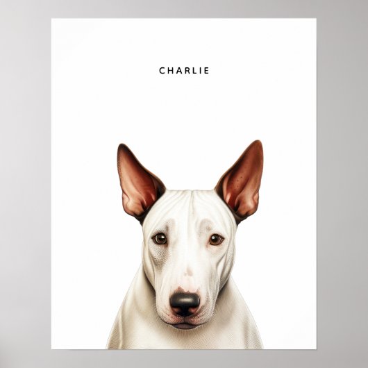 Bull Terrier gepersonaliseerde print (Voorkant)