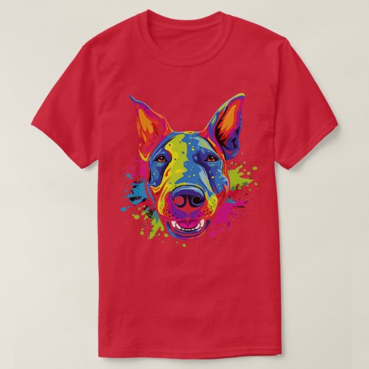 Bull Terrier glimlachend T-shirt (Design voorkant)
