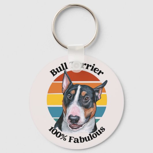 Bull Terrier grappige quote sleutelhanger (Voorkant)